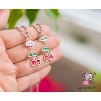 Кулон для двоих друзей "Best Friends. Вишенки мини. Цена за набор